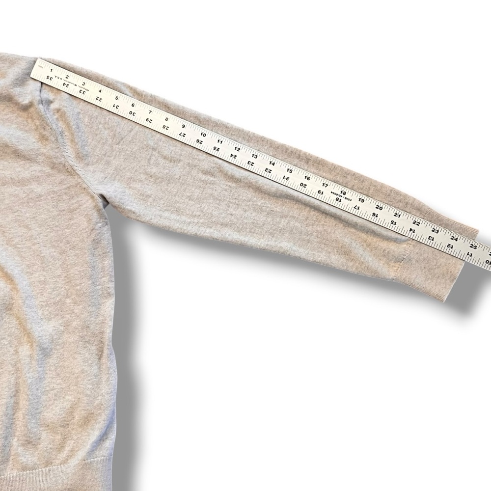 Banana Republic Men's Tan V-neck Silk Cashmere Blend Sweater Size Large Preppy - Picture 8 of 9